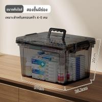 ราคา กล่องยา กล่องยาสองชั้นขนาดใหญ่ กล่องปฐมพยาบาล วัสดุโปร่งใส อเนกประสงค์ มีหูหิ้ว พร้อมช่องแบ่ง ความจุขนาดใหญ่สองชั้น (24295488349)