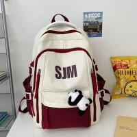 ราคา กระเป๋าเป้สะพายหลังนักเรียนสไตล์อเมริกันวินเทจความจุขนาดใหญ่กระเป๋าเป้สะพายหลังที่เรียบง่ายสำหรับผู้ชายและผู้หญิง (24415533190)