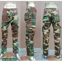 ราคา กางเกงทหารขายาวลายพราง ลายพรางเขียว USA เนื้อผ้ากางปลาแท้ (21643076635)