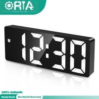ราคา ORIA นาฬิกาดิจิตอลแบบ LED นาฬิกาปลุกควบคุมเสียง USB นาฬิกาตั้งโต๊ะ12 24H ฟังก์ชั่น Snooze 3ความสว่างปรับนาฬิกาปลุก3โหมดสำหรับห้องนอนหน้าแรก (21681755014)