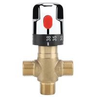 ราคา Ready Stock Brass Pipe Thermostat Faucet Thermostatic Mixing Valve 3 Way Brass Mixing Valve Bathroom Water Temperature Control Faucet (18808878517)