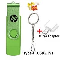 ราคา HP flash drive 3 in 1 OTG USB Type C Micro flash drive 2tb 1tb Pendrive High speed Pen Drive for Phone Tablet PC (24358053947)