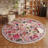 ราคา ยุโรปสไตล์ Pastoral สบายพรมกลมดอกไม้ที่มีสีสัน Bohemian Farmhouse ตกแต่งพรมห้องน้ํา Anti SLIP ประตู (24246707032)