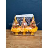 ราคา ชุด กรวย อุปัชฌาย์ 1 เซ็ท มี 3 พาน แบบกรวย กระดาษ งานบวช (20008266024)