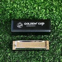 ราคา เมาท์ออแกน Harmonica ฮาร์โมนิก้า Harmonica Golden Cup 10 ช่อง คีย์ A เลือกคีย์ได้ เมาส์ออแกน สีเงิน ส่งด่วนจากไทย (13043274285)