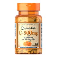 ราคา พร้อมส่ง Puritans Pride Vitamin C 500 mg Rose Hips Time Release Bioflavonoids Rose vitamin c วิตามินซี วิตซี Vit C (21752779750)