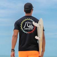 ราคา QUIKSILVER เสื้อ100 ลำลองสำหรับแขนสั้นกีฬาชุดเสื้อผ้าฝ้ายระบายอากาศได้ดี MT924WQS (23233085912)