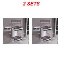 ราคา Double Drawer Style Soap Holder Wall Mounted Soap Box Soap Drain Box Shower Organizer Soap Storage Holder (24087226069)