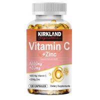 ราคา วิตามินซี ไมต์ซิงค์ แคปซูล KIRKLAND Vitamin C Zink 1000mg ช่วยให้ร่างกายเผาผลาญสารอาหารและการผลิตพลังงาน 120pcs (24479036068)