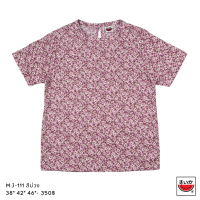ราคา แตงโม SUIKA เสื้อแตงโมคอจีนแขนสั้น ติดกระดุมหลัง ต่อตะเข็บหลังลายดอกไม้ M JF 111 (22283683413)