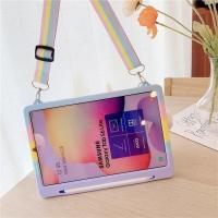 ราคา Rainbow cover case for Samsung Galaxy Tab S6 Lite 10 4 tablet case decompression bubble case Samsung Tab S6 Lite 10 4 P610 P615 with pen slot (9098974529)