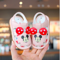 ราคา Luckybaby s101 รองเท้าเด็กมิกกี้ เด็กหัดเดิน มีเสียง ลายมิกกี้น่ารัก ติดโบว์แฟชั่น พื้นกันลื่น 2 สี ครีม ชมพู (12498227250)