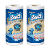 ราคา Scott Disposable Cloth สก๊อตต์ กระดาษอเนกประสงค์เสมือนผ้า แบบซักใช้ซ้ำได้ 63 แผ่น x 2 ม้วน (6600106510)
