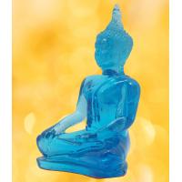 ราคา พระพุทธรูปปางชนะมาร สีฟ้าใส หน้าตัก 4 นิ้ว สูง 7 นิ้ว Poly resin บูชาเสริมสิริมงคลอำนาจบารมี BUD 022 (17484126794)