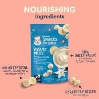 ราคา Gerber Yogurt Melts Banana Vanilla 28g NATURALLY FLAVORED ขนมขบเคี้ยวสำหรับเด็ก รสโยเกิร์ต yogurt and fruit (24342695225)