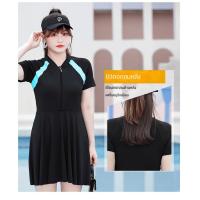 ราคา Mystyle ซิปชุดว่ายน้ำสาวไซส์ใหญ่ชุดว่ายน้ำชิ้นเดียวแขนยาวกระโปรงชุดว่ายน้ำชิ้นเดียวกันแดดไซส์ใหญ่ (23206086234)