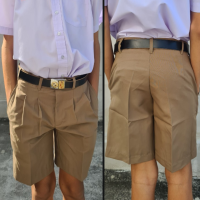 ราคา กางเกงนักเรียน สีน้ำตาล กางเกงนักเรียนชาย กางเกงชายมัธยมต้น กางเกงสีกากี กางเกงเด็กชายสีกากี ผ้าโทเร ราคาถูก พร้อมส่ง จาก กทม (17712679868)