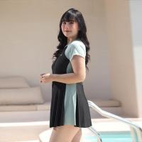ราคา Mystyle ซิปชุดว่ายน้ำสาวไซส์ใหญ่ชุดว่ายน้ำชิ้นเดียวแขนยาวกระโปรงชุดว่ายน้ำชิ้นเดียวกันแดดไซส์ใหญ่ (23206086218)