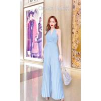 ราคา จั้มสูทขายาว ใส่ออกงาน ทรงอัดพลีทจีบ ทรงสวย (22867774915)