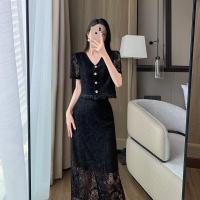 ราคา ชุดกระโปรงสั้นสไตล์ฝรั่งเศสพร้อมผ้ามัดย้อมในตัว ชุดกระโปรงยาวปานกลางสองชิ้นสำหรับผู้หญิง ฤดูร้อน 2024 วัสดุโพลีเอสเตอร์ (22501088078)