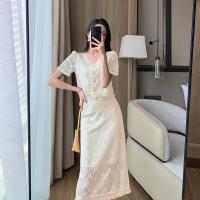 ราคา ชุดกระโปรงสั้นสไตล์ฝรั่งเศสพร้อมผ้ามัดย้อมในตัว ชุดกระโปรงยาวปานกลางสองชิ้นสำหรับผู้หญิง ฤดูร้อน 2024 วัสดุโพลีเอสเตอร์ (22501088073)