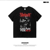 ราคา เสื้อยืดแขนสั้นผู้ชายสไตล์พังค์โลหะจากวง SLIPKNOT พิมพ์ลาย ผ้าฝ้าย คอวี (24118418424)