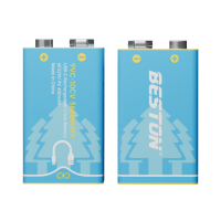 ราคา ถ่านชาร์จ 9V Beston ราคา 1 ก้อน ชาร์จด้วยสาย USB ใช้ง่าย คุ้มค่า ถ่าน9vแบบชาจได้ (24561742454)