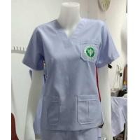 ราคา เสื้อสาธารณสุข คอวี เสื้ออนามัย เสื้อฟ้าริ้ว เสื้อกาวน์ ผู้ชาย ผู้หญิง ปักตรากระทรวงสาธารณสุข (18930535311)