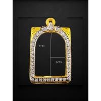 ราคา ตลับพระ ตลับสมเด็จฝังเพชร งานทองเหลืองบริสุทธิ์หุ้มผิวทอง24k2 5 3 5 (24045766463)
