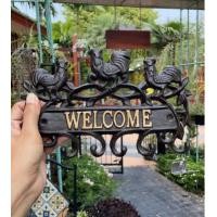 ราคา ป้ายเหล็กหล่อwelcome ไก่ 16 26ซม (7897746482)