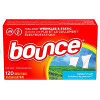 ราคา Bounce แผ่นหอมปรับผ้านุ่ม กลิ่น Outdoor Fresh ขนาด 80 120 160 แผ่น กล่อง 40แผ่น แบ่งขายแผ่นอบผ้า Fabric Softener Dryer Sheet (16174831058)