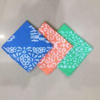 ราคา ผ้าโพกหัว ผ้าพันคอ ผ้าเช็ดหน้า เซต3ชิ้น ผ้า มัดผม ผู้หญิง ผญ บาติก ผืนใหญ่ คละลาย คละสี สีสดใส ลายดอกไม้ ทะเล 19 5x19 5 นิ้ว Turban handkerchief Batik (3971824808)