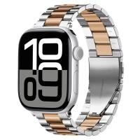 ราคา สายรัดโลหะสแตนเลสสำหรับ Apple Watch Ultra 2 Ultra 1 49mm 45mm 44mm 41mm 40mm 38mm lWatch Series 10 46mm 42mm lWatch Series 9 8 SE SE2 7 6 5 4 3 2 1 สายรัด Apple Watch สายรัดโลหะสแตนเลส อุปกรณ์เสริมสาย