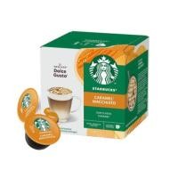 ราคา กาแฟแคปซูล StarbucksCaramel Macchiato 12capsules STARBUCKS CARAMEL MACCHIATO BY NESCAFÉ DOLCE GUSTO inspired by the Starbucks Caramel Macchiato you love indulge in the creamy bliss of dairy and carame