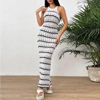 ราคา Mookrinstyle พร้อมส่งเดรสยาวสีขาวดำ เดรสยาวใหม่พรมใส่ไปทะเลรัดรูป (24448608309)