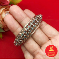 ราคา กำไลคลิปล็อคเพชรซีกงานดิบโรเดียม เส้นผ่านศูนย์กลาง 5 2 ซม เเฟชั่นโรเดียม งานดิบไม่ได้ชุบ รูปถ่ายจากสินค้าจริง พร้อมส่ง (23022129737)