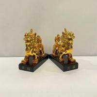 ราคา ปี่เซียะ คู่ ปีกตั้ง สูง3 5 5 นิ้ว งานเรซิ่นสีทอง สีเขียวหยก สีใส ฐานแก้ว แก้ปีชง 64 (10683275028)