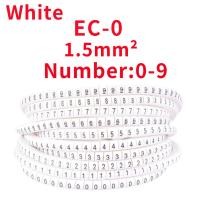 ราคา 500pcs Ec 0 Cable Wire Marker 0 To 9 For Cable Size 1 5 Sqmm Colored Number The Color Of White Cable Marker (22955375311)