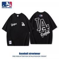 ราคา NY LA เสื้อเบสบอลแขนสั้นพิมพ์ลายแบบอเมริกันเสื้อยืดโอเวอร์ไซส์สำหรับผู้ชายเสื้อกีฬาผ้าฝ้ายพรีเมียมสำหรับ100 (24200433645)