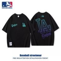 ราคา NY LA เสื้อเบสบอลแขนสั้นพิมพ์ลายแบบอเมริกันเสื้อยืดโอเวอร์ไซส์สำหรับผู้ชายเสื้อกีฬาผ้าฝ้ายพรีเมียมสำหรับ100 (24200433675)