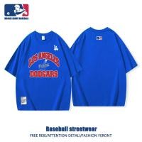 ราคา เสื้อยืดเบสบอลอเมริกันพิมพ์ลาย LA เสื้อกีฬาผ้าฝ้าย100 ผู้ชายแขนสั้น (24201146616)