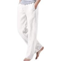 ราคา Mens Cotton Linen Drawstring Pants Elastic Waist Casual Jogger Yoga Pants Beach Trousers Baggy Loose Men Sweatpants (22433597341)