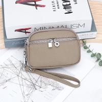 ราคา Belfoyer กระเป๋าใส่เหรียญหนังแท้กระเป๋าสตางค์ขนาดเล็กสีทึบเรียบง่ายกระเป๋าใส่ซิปแบบมัลติฟังก์ชั่น (24470638519)