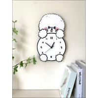 ราคา นาฬิกาตั้งโต๊ะแบบติดผนังลายการ์ตูนสุนัข Bichon น่ารัก ตกแต่งบ้าน นาฬิกาติดผนังแบบเงียบ ร้านขายสัตว์เลี้ยง ห้องรับแขก ไม้ (24479659391)