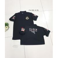 ราคา เสื้อยืดคอโปโลปักลายปืนที่อก แขนสองข้าง ด้านหลัง รวม 4 จุด มีไซร์ S M L XL XXL ใส่ได้ทั้งผู้ชาย ผู้หญิง (10199796260)