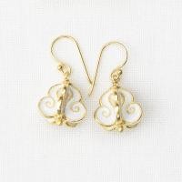 ราคา ต่างหู ตุ้มหู ดอกรัก ลงอีนาเมล Earring Crown Flower with enamel (17510569310)