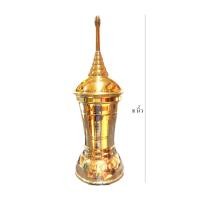 ราคา โกศบรรจุอัฐิ ทองเหลืองแท้ ทรงเบญจรงค์ สูง 8 นิ้ว 7x7x20 ซม (2767492054)