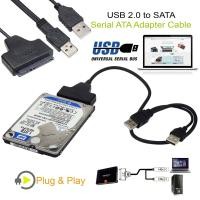 ราคา USB 3 0 2 0 to Hard disk Cable Reader Adapter for 2 5 HDD SSD SATA Disk Drive PC (347285594)