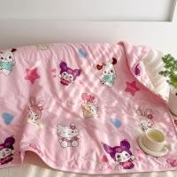 ราคา Sanrio Hello Kitty ผ้าฝ้ายล้างเกรด A สําหรับเด็ก ผ้าห่มปรับอากาศฤดูร้อน ผ้าห่มเด็ก Kuromi ผ้าห่มงีบหลับอนุบาล (24629442925)