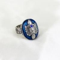 ราคา Lucky Power Cool Blue Gem Ring The Vampire Diaries Letter D S Pattern Ring (22732425305)